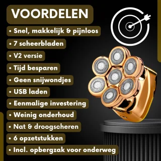 Sansbeauté SkullSharp V2 6-in-1 Scheerapparaat & Trimmer voor Mannen