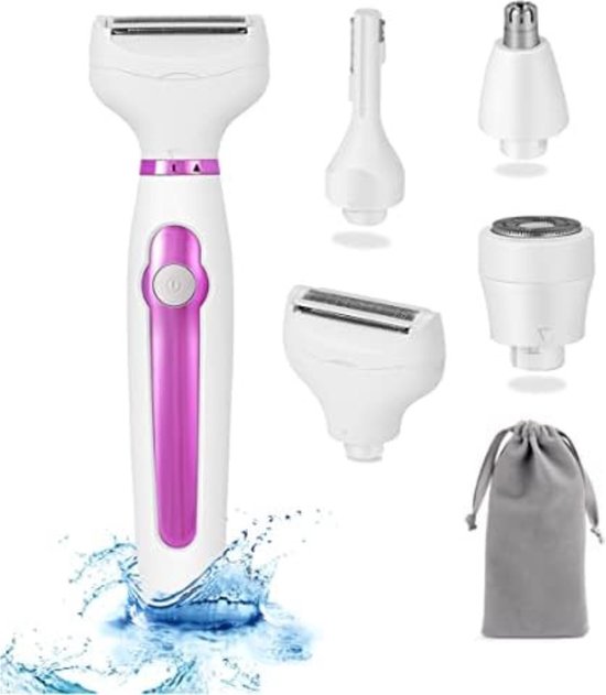 Veelzijdige 4-in-1 scheerset voor vrouwen: compact, draagbaar en gebruiksvriendelijk