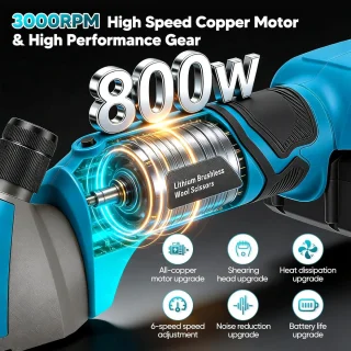 Scheerapparaat 800 W professioneel met borstelloze motor - ShopVlot
