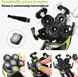 Scheerapparaat Mannen 5-in-1 Set Waterdicht Met Accessoires