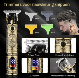 Scheerapparaat Mannen Set inclusief Trimmer en Neushaartrimmer met LCD Display