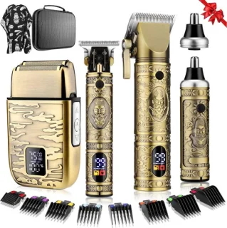 Scheerapparaat Mannen Set inclusief Trimmer en Neushaartrimmer met LCD Display
