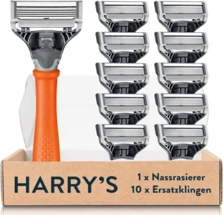 Scheerapparaat met vervangende scheermesjes voor heren