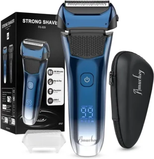 Scheerapparaat voor mannen - Blauw - Elektrisch met precisietrimmer