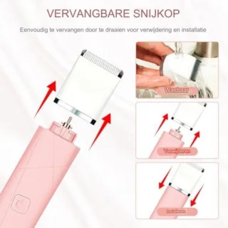 Scheerapparaat vrouw roze 15x3,3x2,9 cm