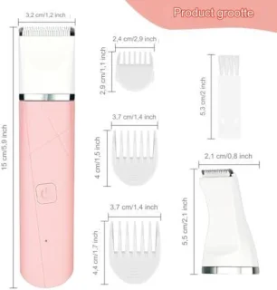 Scheerapparaat vrouw roze 15x3,3x2,9 cm