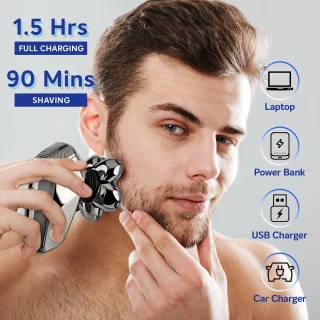 Scheerapparaat/trimmer 6-in-1 donkergrijs