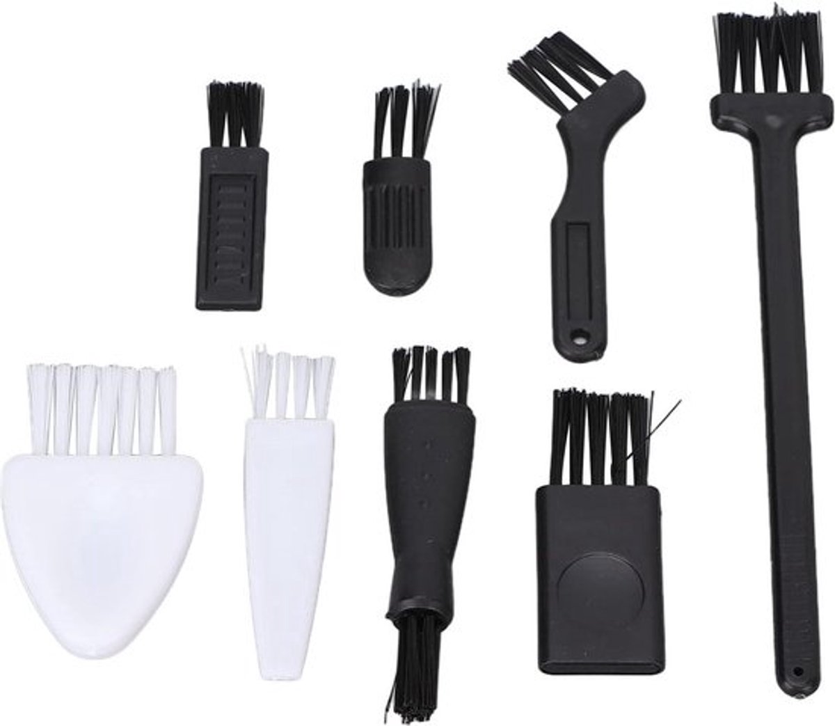 Scheerkwast Reinigingsborstels Set 8 Stuks - Bruin
