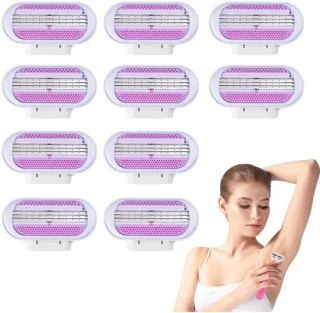 Set van 10 vervangmesjes voor dames scheerapparaat