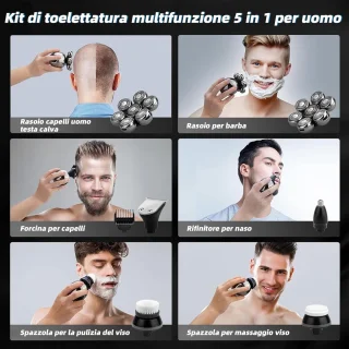 Shaver 5-in-1 Elektrisch Baardapparaat Waterdicht IPX7