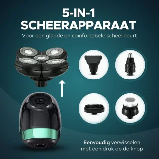 Skull Shaver 5-in-1 Scheerapparaat voor Mannen