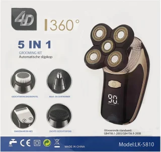 Skull Shaver 5D Draadloos Scheerapparaat Zwart