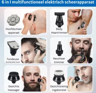 Skull Shaver 6-in-1 Scheerapparaat voor Mannen