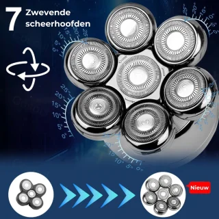 Skull Shaver 7-in-1 Scheerapparaat Mannen Zilver