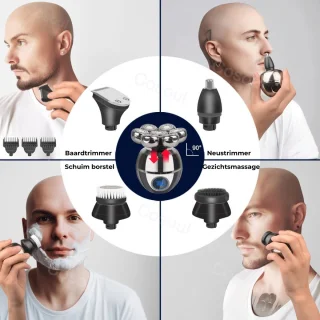 Skull Shaver 7-in-1 Scheerapparaat Mannen Zilver