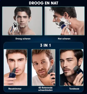 Skull Shaver Bodygroomer Trimmer Blauw