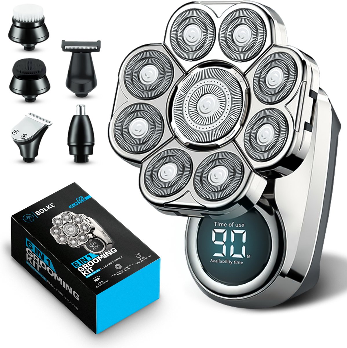 Skull Shaver Hoofd Scheerapparaat 9 Mesjes