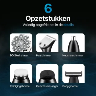 Skull Shaver Hoofd Scheerapparaat 9 Mesjes