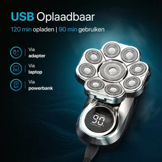 Skull Shaver Hoofd Scheerapparaat 9 Mesjes