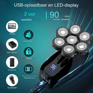 Skull Shaver Skullshaver Hoofd Scheerapparaat Zwart