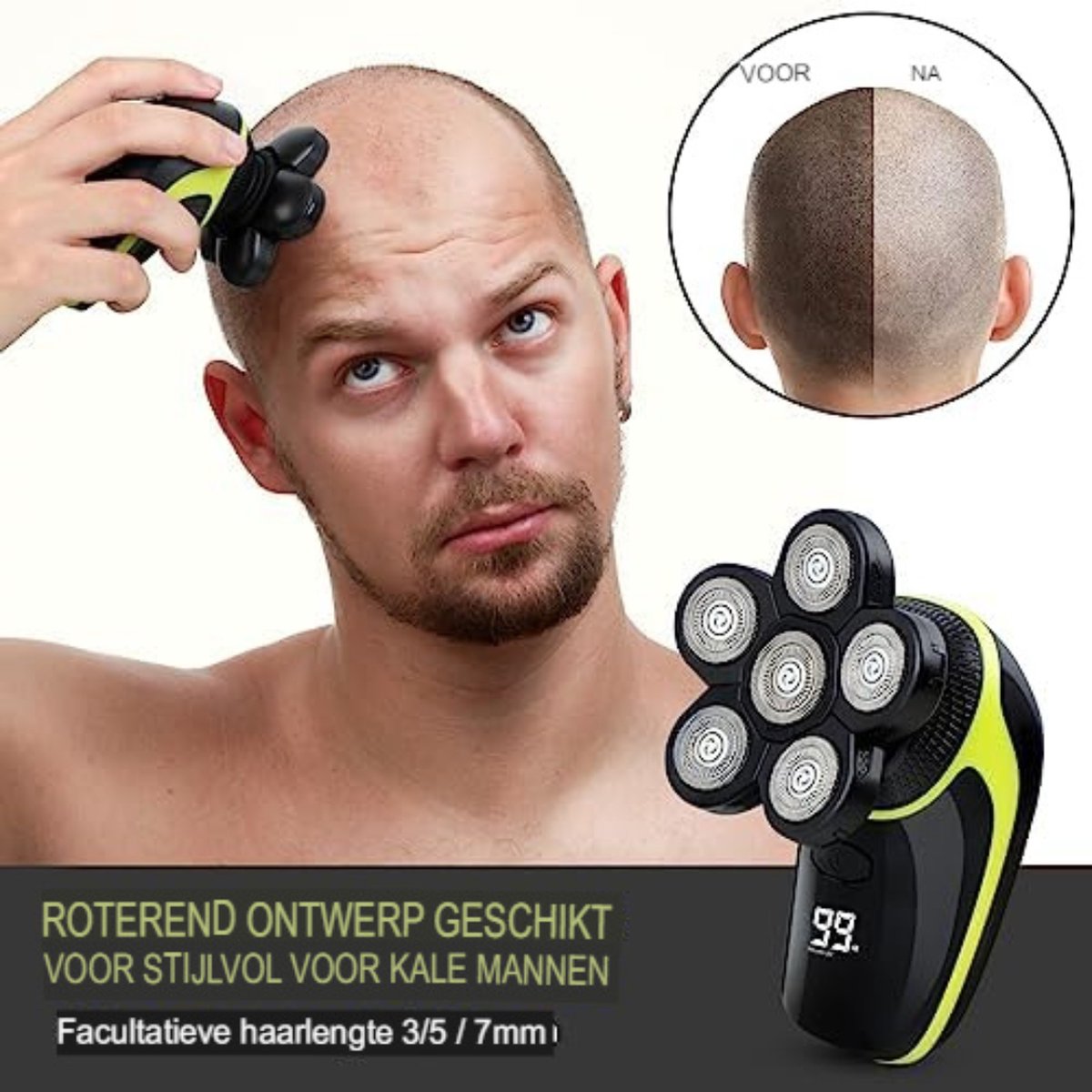 Wat vinden we goed aan de Skull Shaver Skullshaver Hoofdscheerapparaat Zwart