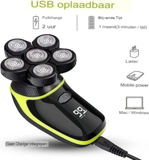 Skull Shaver Skullshaver Hoofdscheerapparaat Zwart
