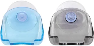 SnelShoppen 2-packs scheerapparaat hanger zuignap bevestiging voor badkamer - muntgroen/blauw