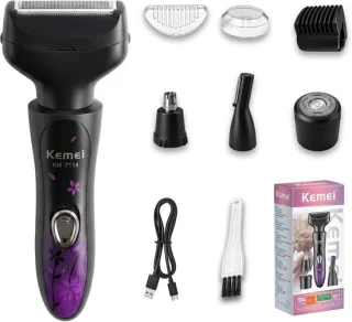 SnelShoppen 4-in-1 elektrische scheer set voor dames
