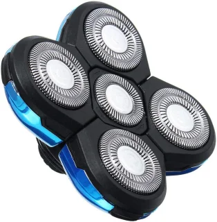 SnelShoppen - 5 vervangende scheermesjes voor baardtrimmer, blauw