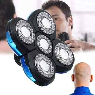 SnelShoppen - 5 vervangende scheermesjes voor baardtrimmer, blauw