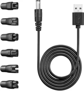 SnelShoppen 7-delige elektrische scheerapparaat oplader kabel kit