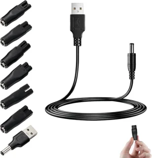 SnelShoppen 8-delige USB-oplaadset voor scheerapparaten