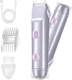 SnelShoppen dames dubbele hoofd elektrische haartrimmer paars