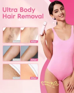 SnelShoppen - Elektrische bikini trimmer voor dames - Oplaadbare lichaamshaarverwijderaar - Pijnloos scheerapparaat voor armen en benen