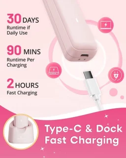 SnelShoppen - Elektrische bikini trimmer voor dames - Oplaadbare lichaamshaarverwijderaar - Pijnloos scheerapparaat voor armen en benen