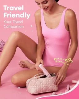 SnelShoppen - Elektrische bikini trimmer voor dames - Oplaadbare lichaamshaarverwijderaar - Pijnloos scheerapparaat voor armen en benen