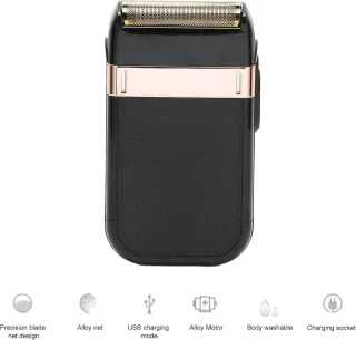 SnelShoppen - Elektrische Scheerapparaat met Verwijderbaar Mes Professionele Foil Trimmer inclusief Reinigingsborstel voor Thuisgebruik en Kapsalon