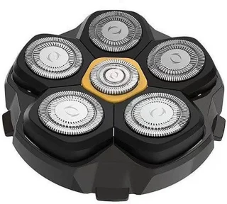 SnelShoppen - Head shaver met 6 magnetische vervangende bladen
