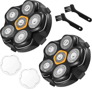 SnelShoppen magnetic 6 blade shaving heads vervangingshoofden voor elektrische scheerapparaten pack van 2