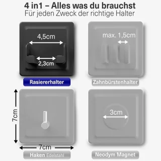 SnelShoppen scheerapparaat houder (zwart)
