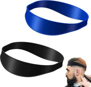 SnelShoppen - Set van 2 siliconen tondeusbanden - zwart en blauw - 63 cm