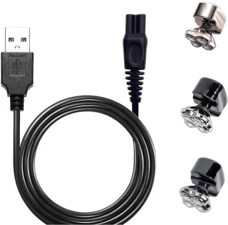 SnelShoppen usb oplaadkabel voor scheerapparaten, compatibel met Skull Pitbull Gold Pro, Zilver PRO, en Platinum PRO