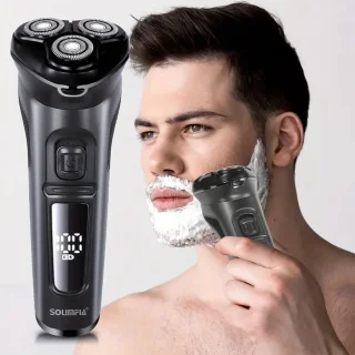 Solimpia 2in1 Scheerapparaat - Bodyshaver en Baardtrimmer - Grijs