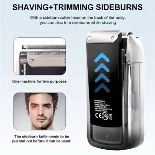 Solimpia Digitale Body Shaver + Precisie Trimmer USB Zilver