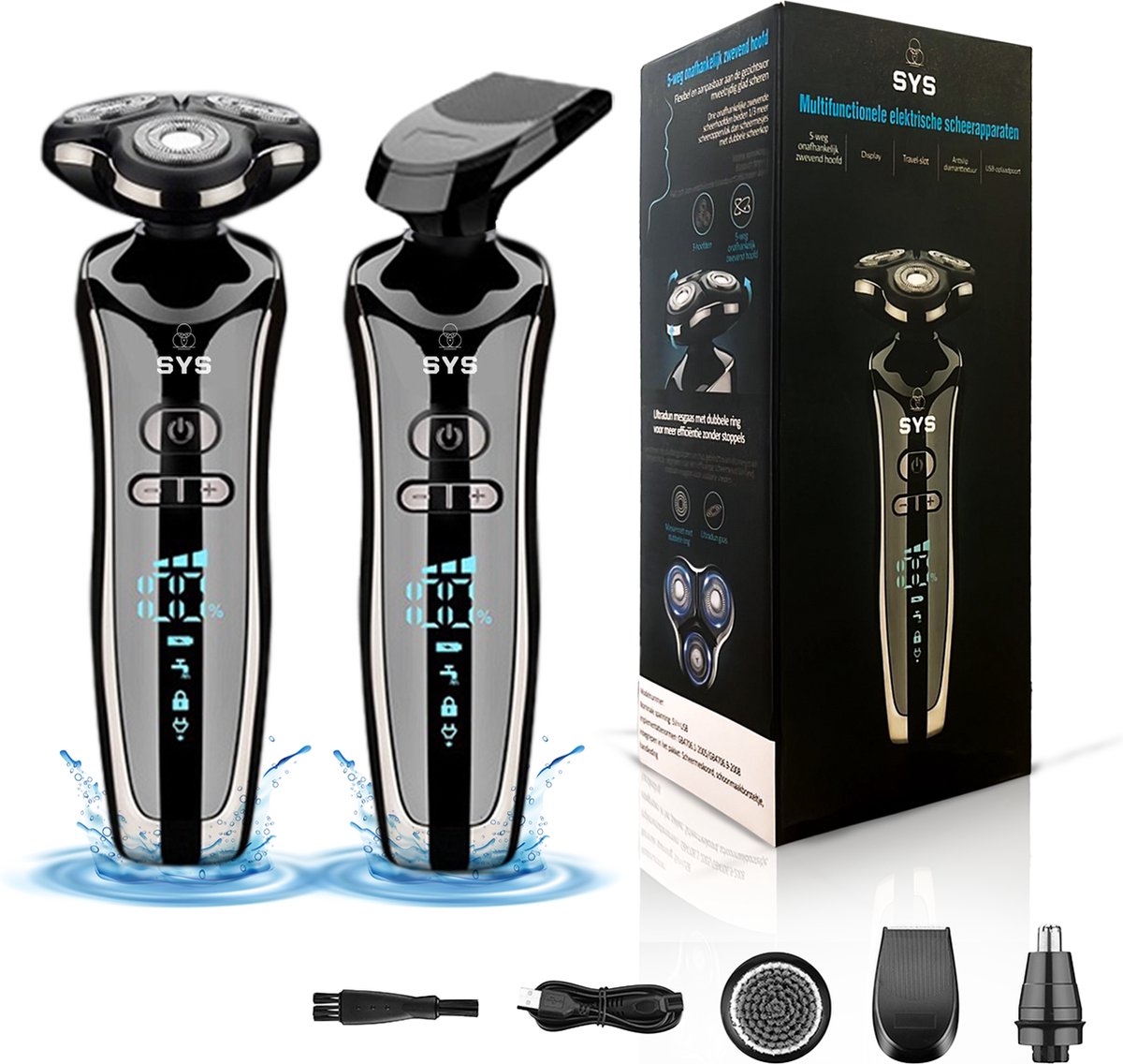 SYS 4-in-1 Scheerapparaat Set Skull Shaver