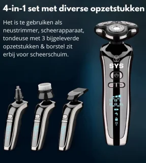 SYS 4-in-1 Scheerapparaat Set Skull Shaver
