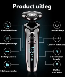 SYS 4-in-1 Scheerapparaat Set Skull Shaver