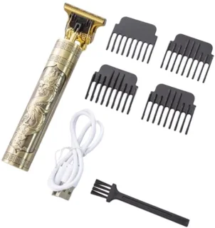 Gouden precisie: T-Blade elektrisch scheerapparaat voor salonachtige contouren