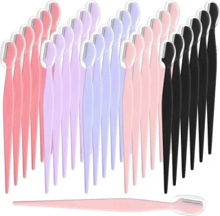 Thijox - 30 stuks Wenkbrauwscheerapparaten voor Heren en Dames, Multifunctionele Gezichtsscheerapparaat, Draagbaar Dermaplaning Scheerapparaat van Roe