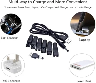 Universeel Oplader USB-DC voor Scheerapparaat en Baardtrimmer